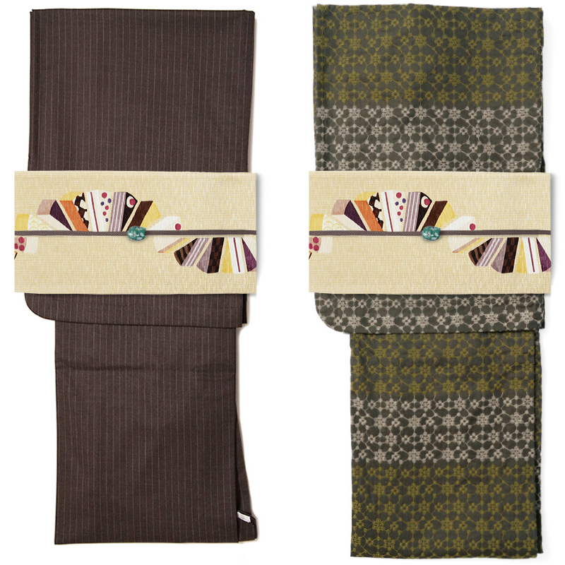 半幅帯 WAKKA ショコラ チョコレート ケーキ スイーツ お菓子 ブラウン