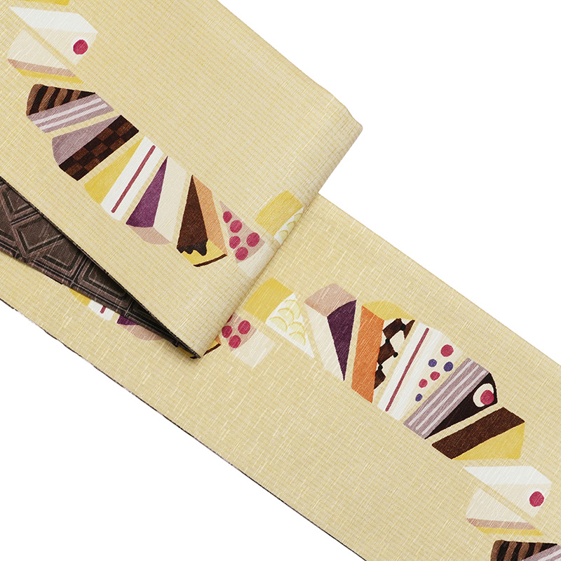 半幅帯 WAKKA ショコラ チョコレート ケーキ スイーツ お菓子 ブラウン