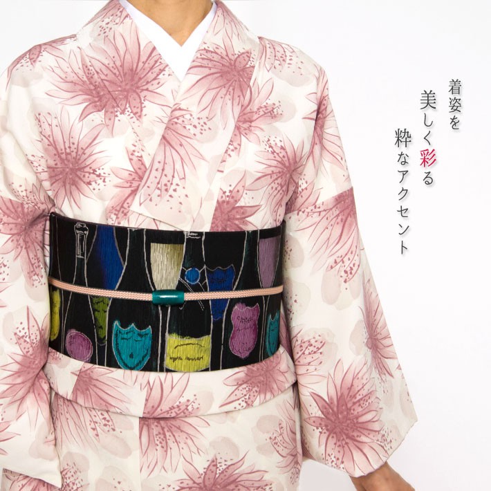 飾り紐 五嶋紐 琉球ガラス 三分紐 帯留め 正絹 泥染め 伝統工芸 日本