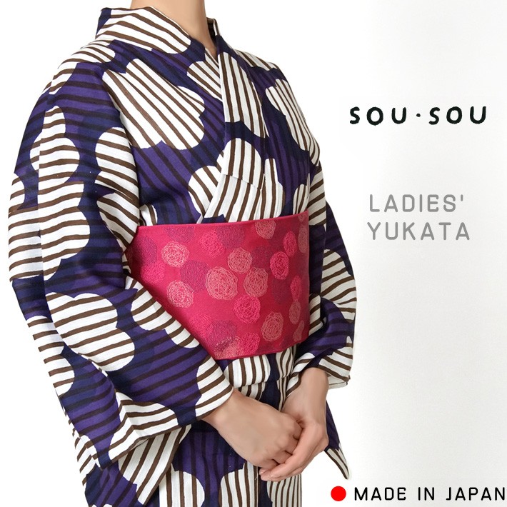 新品SOU•SOU浴衣仕立て花柄ワンピース SOU・SOU