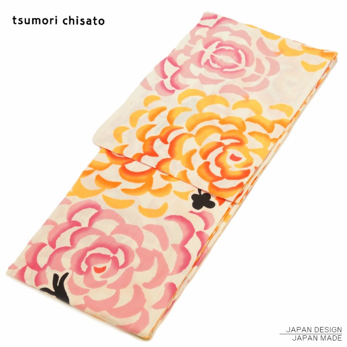 新品即決 浴衣 Tsumori Chisato ねこ 花 バラ 黄色 レディースオレンジ クリーム ピンク 猫 夏着物 ツモリチサト 女性用 仕立上がり 単品 日本産 Technet 21 Org