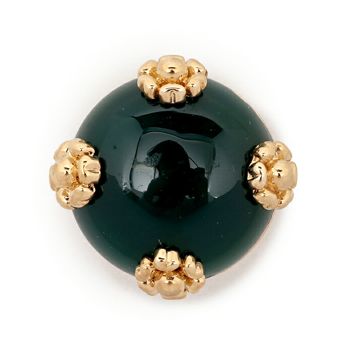 Kisste 帯留め 天然石 ローズクォーツ ピンク蝶貝 グリーンメノウ