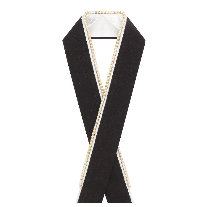 Kisste（キステ） 重ね衿 成人式 振袖用 ネイビー ホワイト ブラック