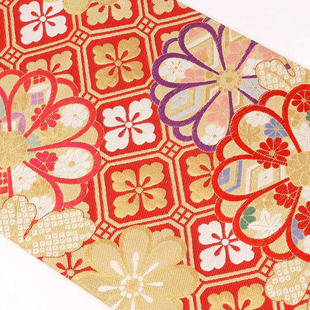 Kisste（キステ） 振袖 帯 振袖帯 振袖の帯 振袖用袋帯 袋帯 振袖用 赤