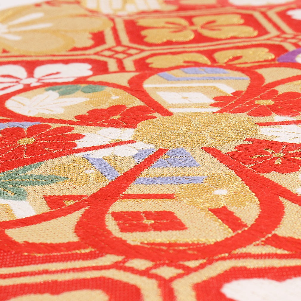 Kisste（キステ） 振袖 帯 振袖帯 振袖の帯 振袖用袋帯 袋帯 振袖用 赤