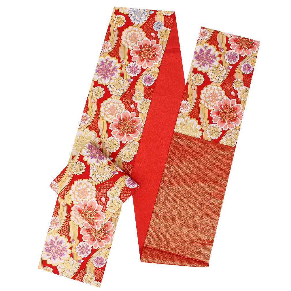 Kisste（キステ） 振袖 帯 振袖帯 振袖の帯 振袖用袋帯 袋帯 振袖用 赤
