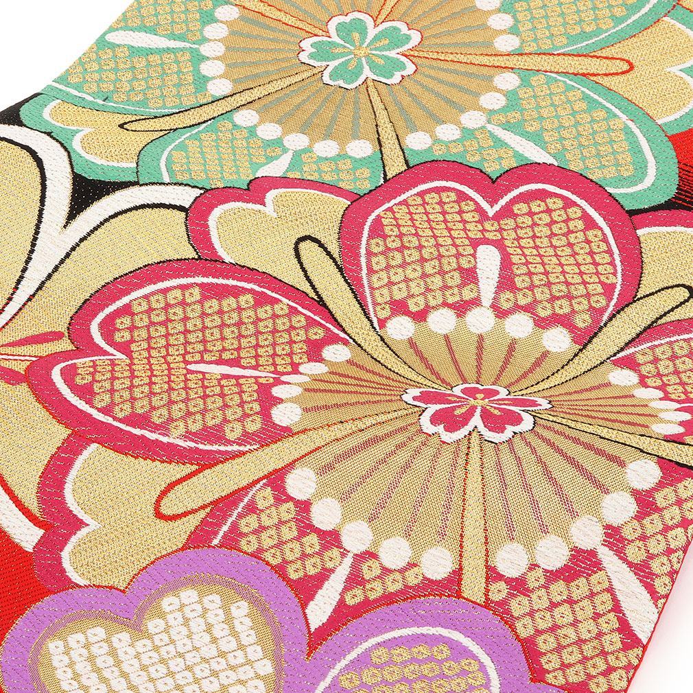 Kisste（キステ） 振袖 帯 振袖帯 振袖の帯 振袖用袋帯 袋帯 振袖用 赤