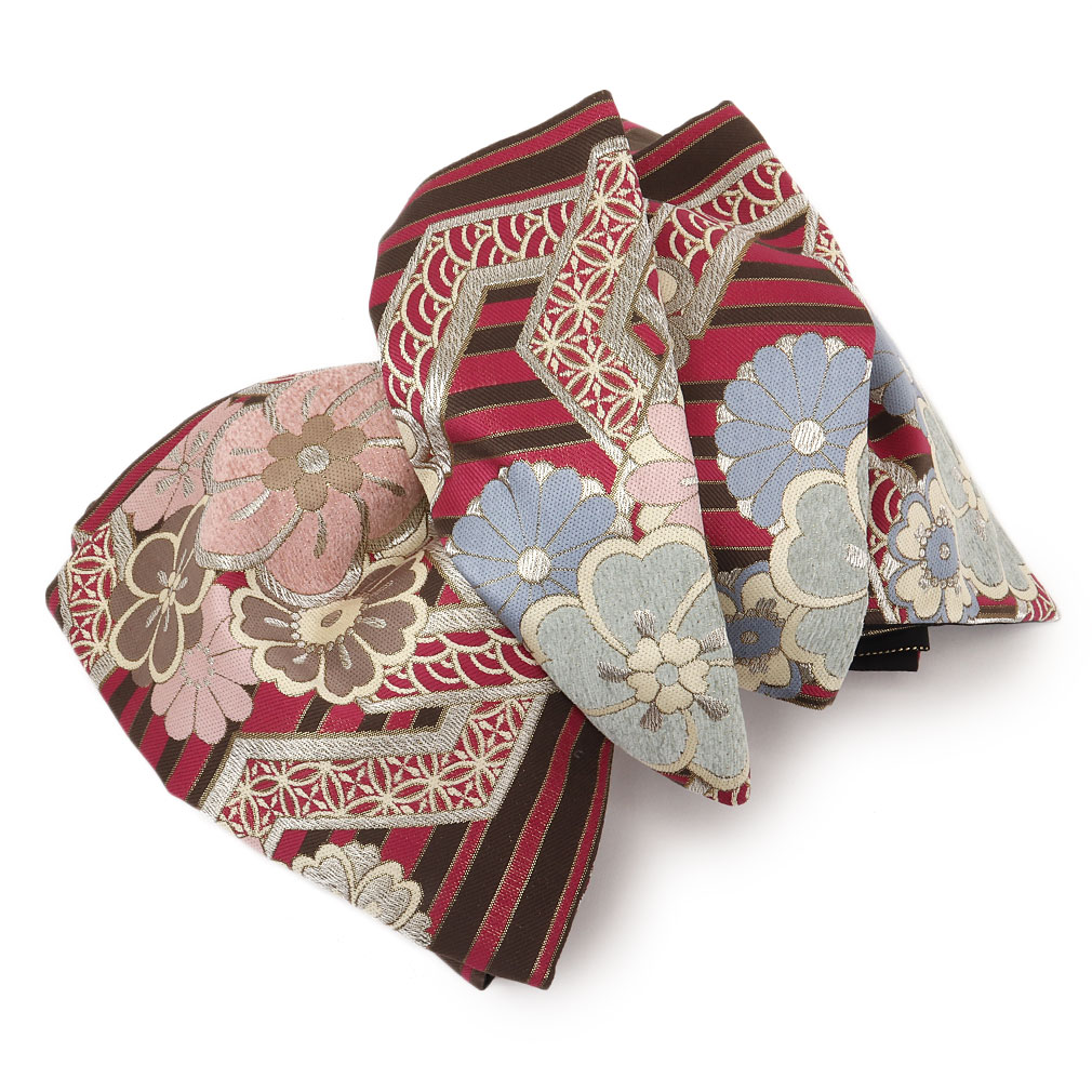 振袖用帯 Kisste 振袖 帯 振袖帯 振袖の帯 振袖用袋帯 袋帯 振袖用 濃ピンク 縞