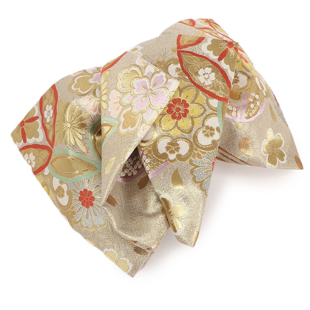 華やかな手毬と花模様 正絹六通袋帯 振袖用♡ 華やかな手毬と花模様 正絹六通袋帯 振袖用♡