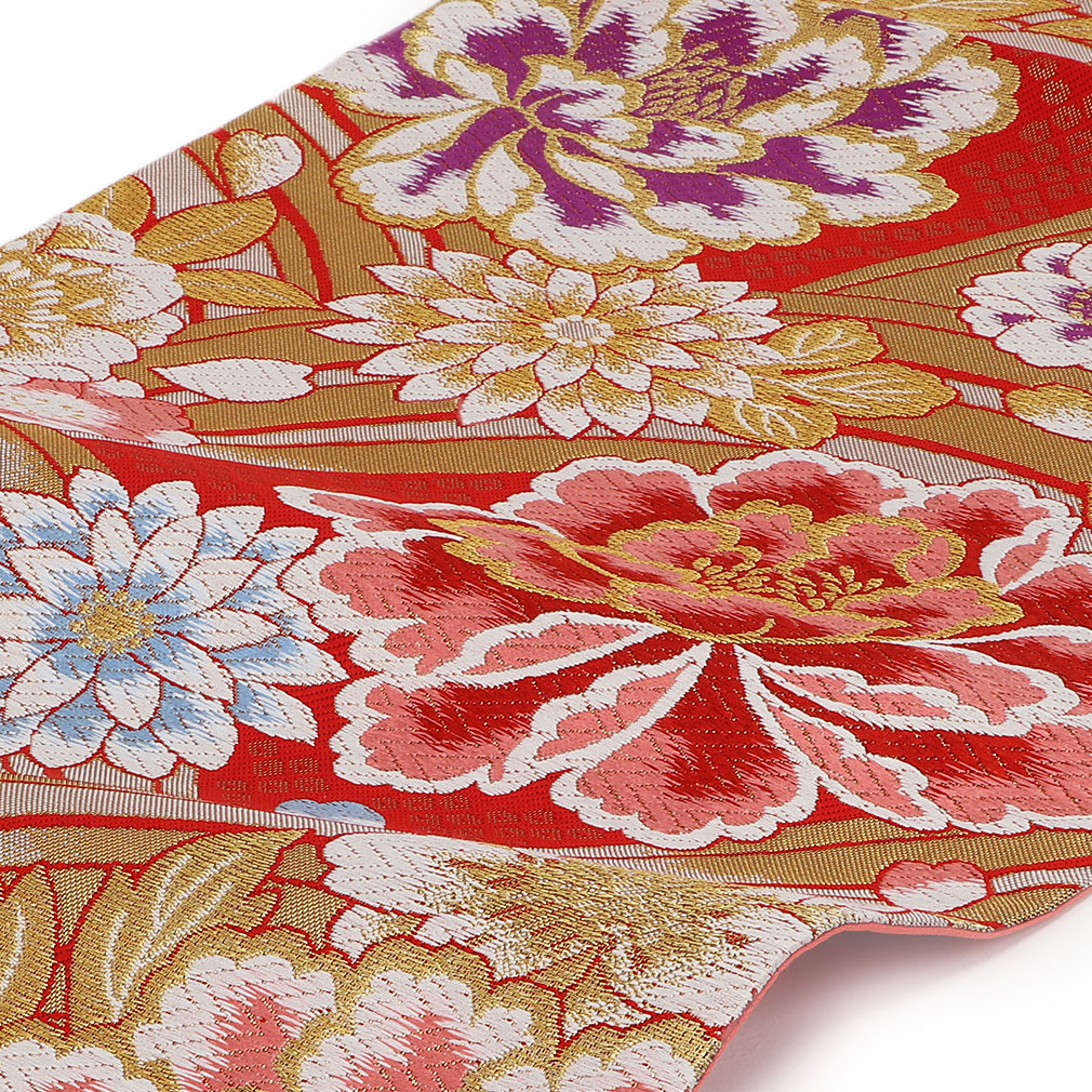 花柄 波模様 袋帯、振袖、小物 花柄 波模様 袋帯、振袖、小物 花柄 波模様 袋帯、振袖、小物