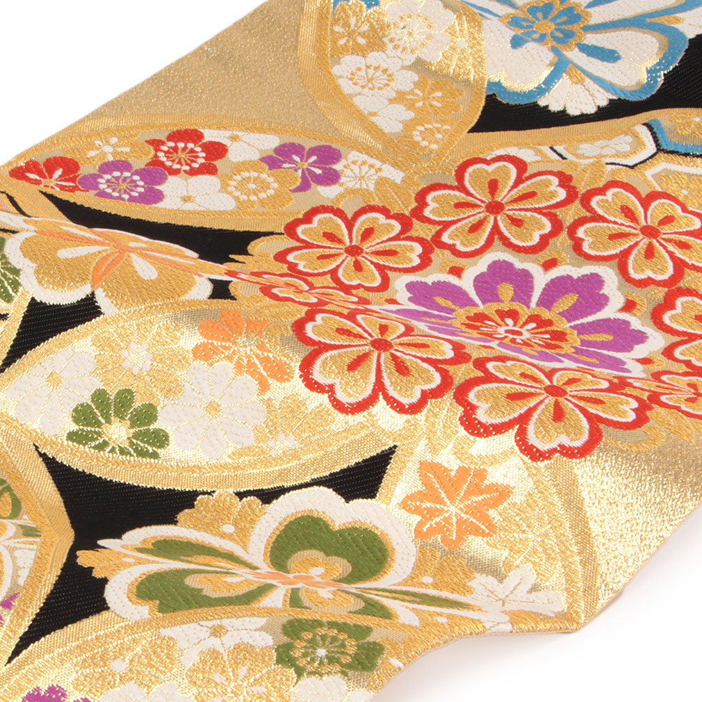 308y19〇袋帯 桜 金糸〇美品 成人式 結婚式 308y19〇袋帯 桜 金糸〇美品 成人式 結婚式
