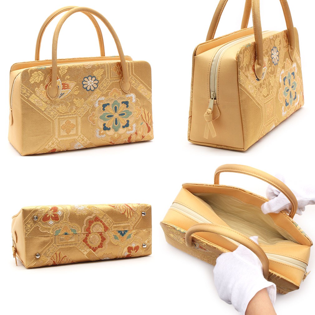 専用★新品◆西陣織帯地使用 正絹 利休バッグ Kisste バッグ 利休バッグ 着物 和装 フォーマル 西陣帯地 正絹