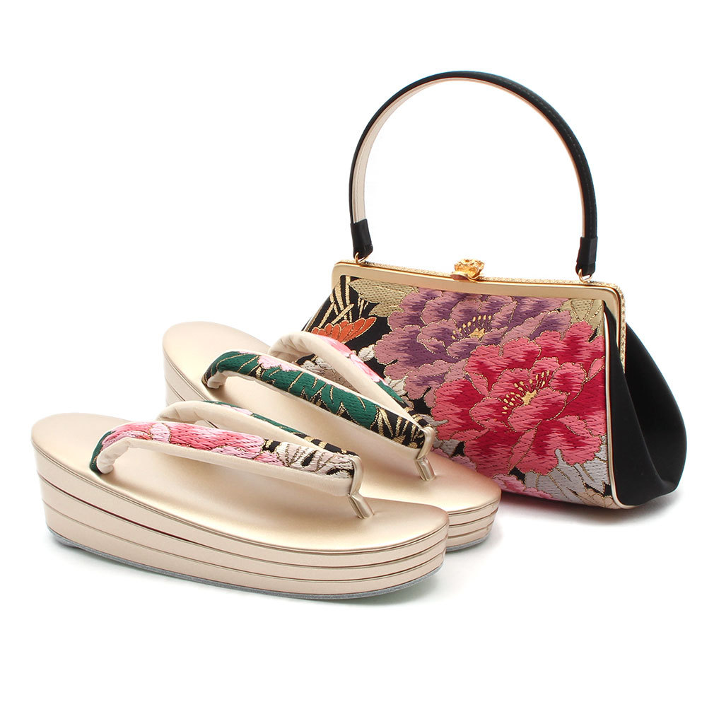 Kisste（キステ） 草履バッグセット 成人式 振袖 岩佐 L フリーサイズ