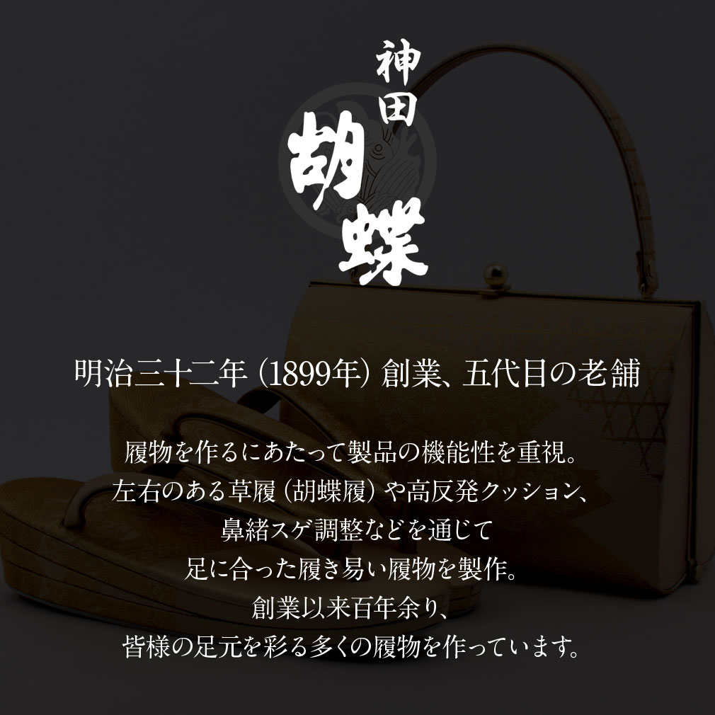 草履バッグセット 留袖 訪問着 神田胡蝶 Mサイズ 金 御簾 牡丹 日本製