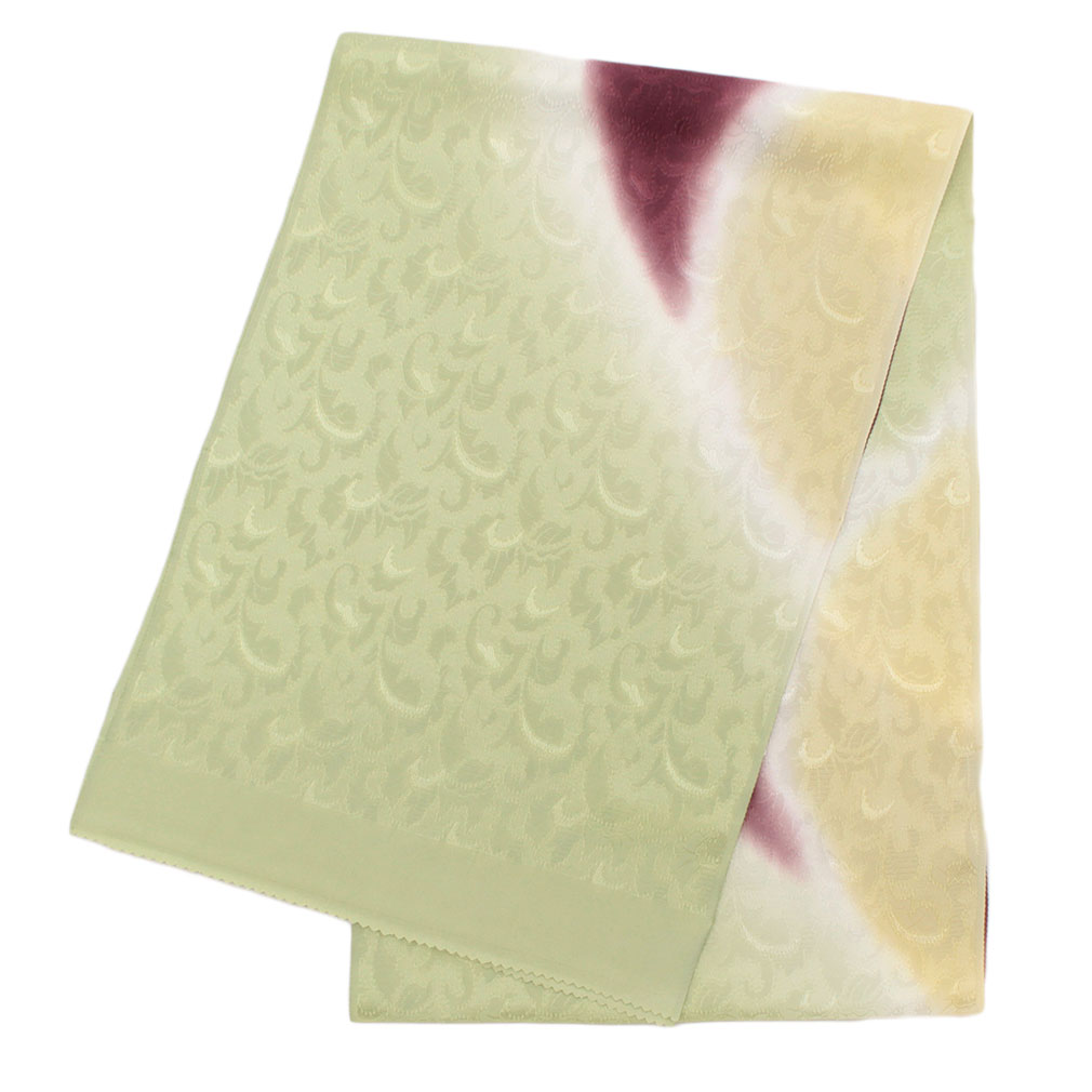 帯揚げ 正絹 緑 薄黄 薄紫 桃 ミュシャ 普段用 普段装用 カジュアル 小紋 紬