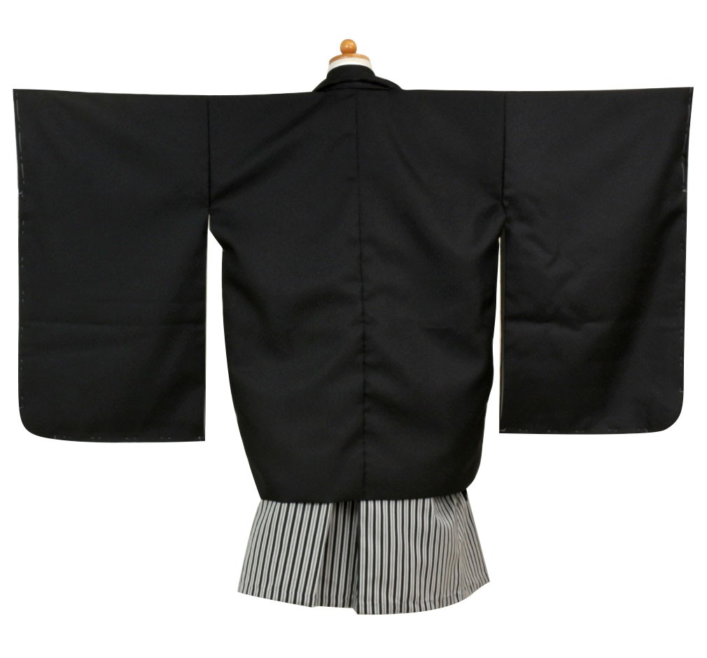 Kisste（キステ） 七五三 着物 袴 セット 10点 男の子 5歳 黒 縞 無地