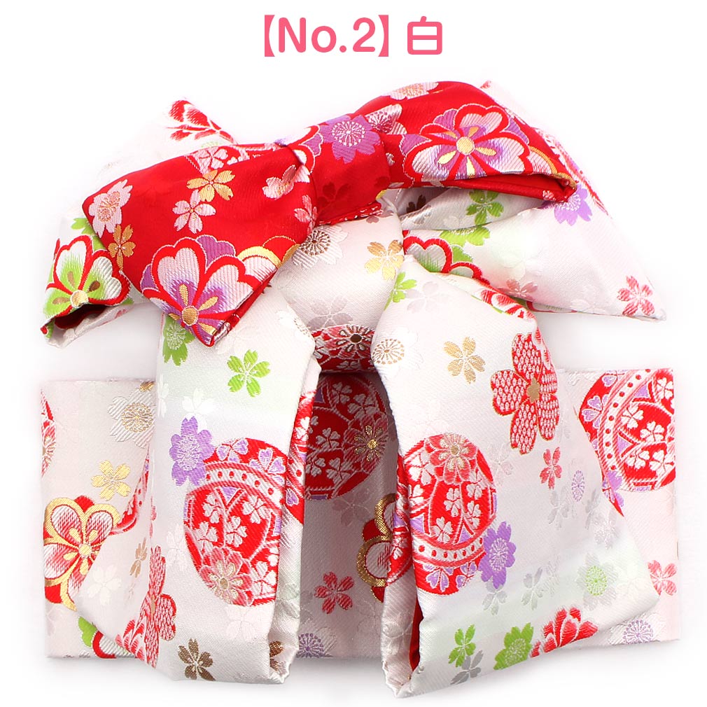 Kisste（キステ） 七五三 作り帯 帯 7歳 七歳 女の子 赤 白 黒 毬 小桜