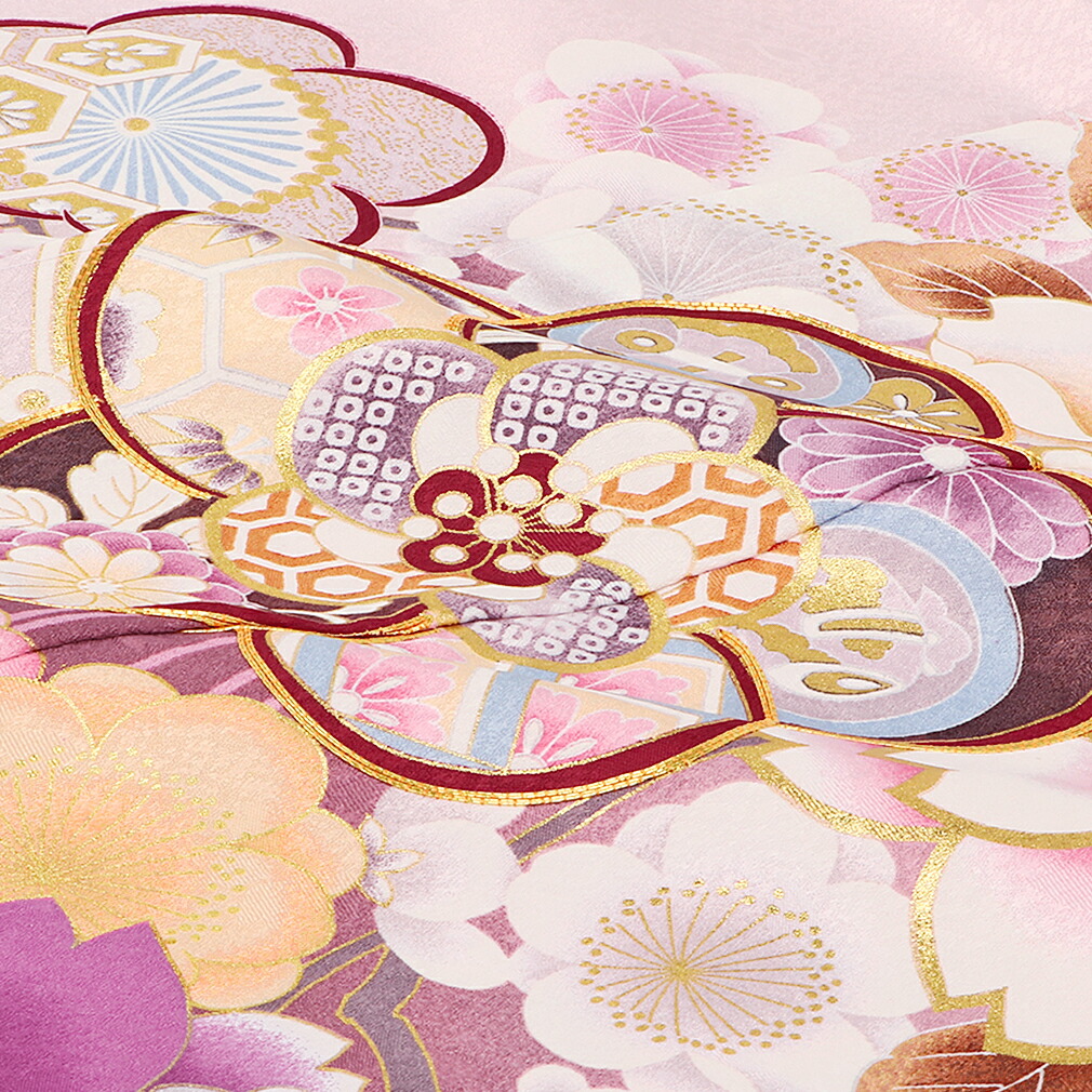 Kisste（キステ） 七五三 着物 セット 7歳 女の子 四つ身 薄ピンク色