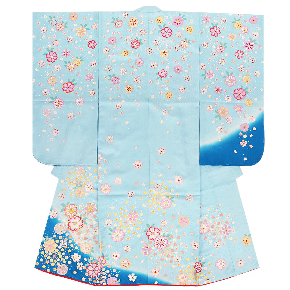 Kisste（キステ） 《七五三》 四つ身着物3点セット 着物+長襦袢+重ね衿