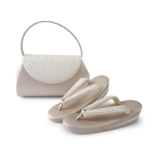 草履バッグセット シルバー ローブデコルテ S M L LL 3L 礼装用 草履