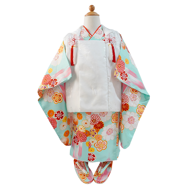 七五三 着物 被布 セット 3歳 女の子 フルセット 7点 古典着物セット