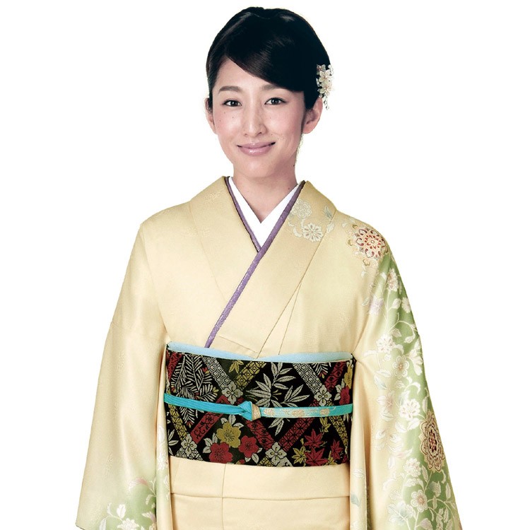 【美品5点セット】着物・羽織・帯・帯締め H.L（アッシュ・エル） 訪問着 5点セット 洗える サーモンピンク地