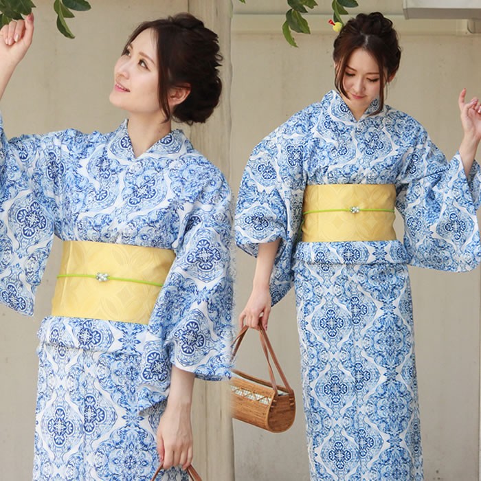 HANAE MORI（ハナエモリ） 浴衣 レディース セット 3点 （浴衣＋帯＋