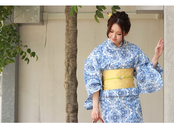 HANAE MORI（ハナエモリ） 浴衣 レディース セット 3点 （浴衣＋帯＋