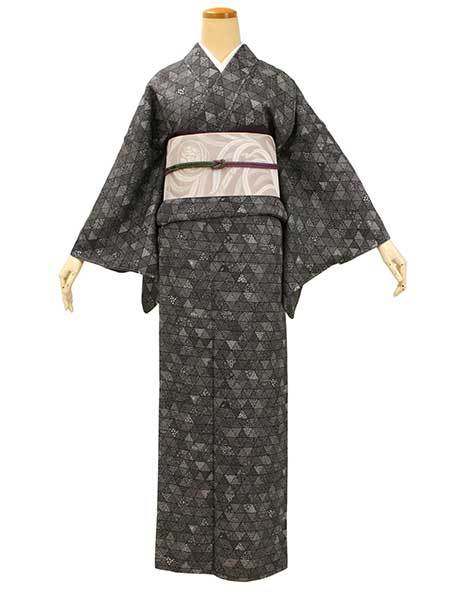 正絹小花柄小紋　着物リメイクパンツスーツ mayu20249.jpg