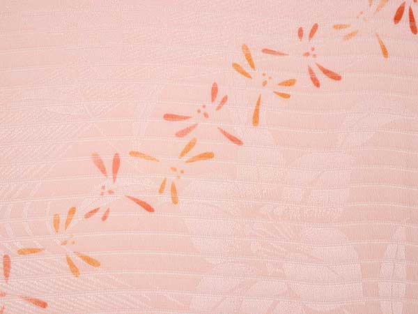 帯揚げ 帯締め セット 夏 カジュアル向き サーモンピンク とんぼ 帯 