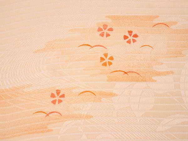 帯揚げ 帯締め セット 夏 カジュアル向き みかん色 小桜 撫子 芝