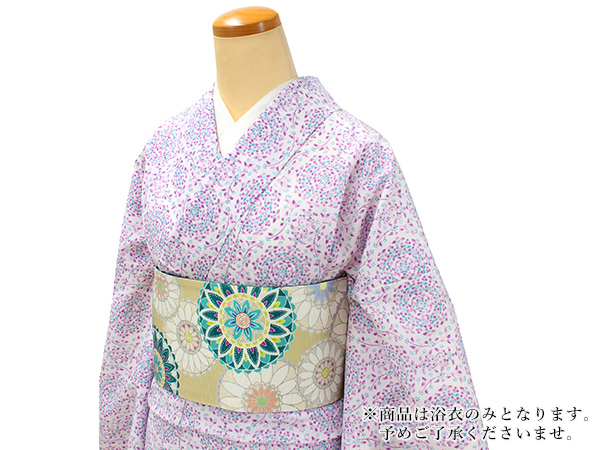 kyonta様TORAY東レセオαセオアルファ夏着物浴衣SMパープル淡紫　縞柄 TORAY 着物 洗える 夏 L 紫 花 セオアルファ 白地 小花 洗える