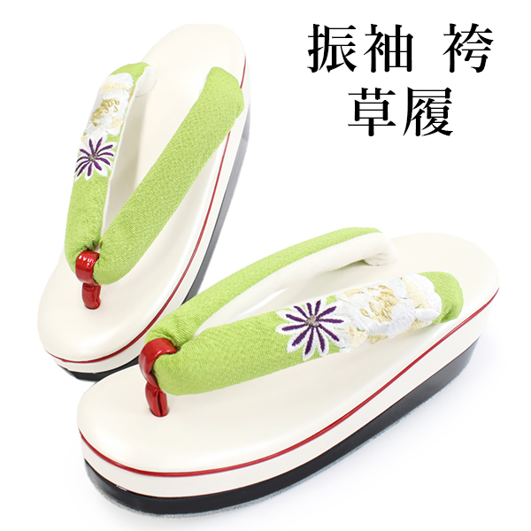 新品 刺繍 鼻緒 草履 ヒール台 着物 袴 成人式に♪ 06 新品 刺繍 鼻緒 草履 ヒール台 着物 袴 成人式に♪ 06 【公式通販】
