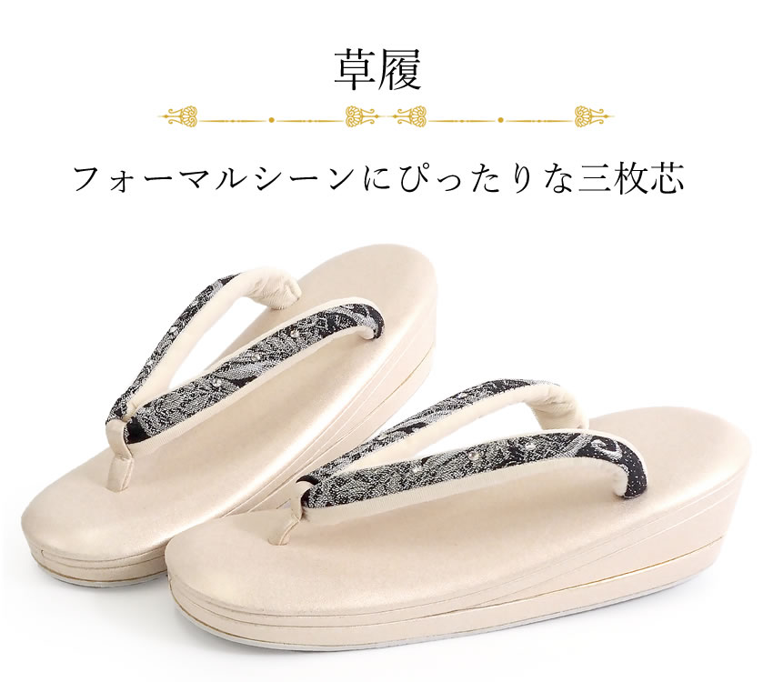 草履バッグセット 留袖 訪問着 紗織 黒 シルバー 青 唐草 礼装