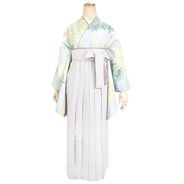 二尺袖着物 ショート丈 単品 卒業式 菊 二尺袖 着物 袴用 大学生 小学生 ジュニア 着物のみ 日本製の画像