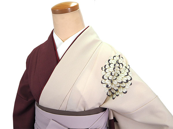 美品　袴3点セット ベージュ51MC 二尺袖襦袢セット　小学生大学生　卒業式袴 袴 セット 卒業式 小学生 二尺袖 着物 販売| きもの館 創美苑