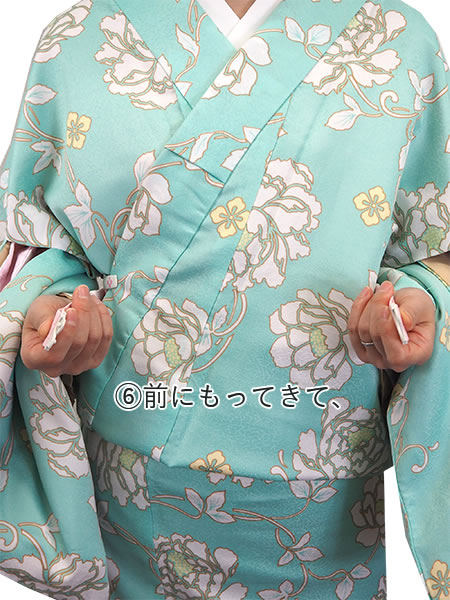 コーリンベルトしっかり M L ピンク ホワイト 着物ベルトと胸紐が合体 胸元の綺麗な着付けの必需品 ゴムで楽ちん 着付け小物 和装 和服 着物 日本製｜kimono-kyoukomati｜16