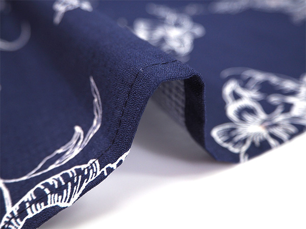 子ども 浴衣 女の子 紺 花柄 単品 ゆかた 100 110 120 130 3歳 5歳 6歳