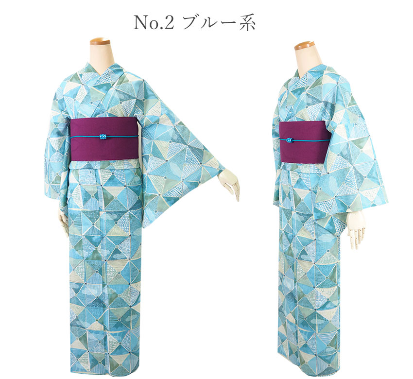 浴衣 単品 レディース フリーサイズ 紙ふうせん イエロー 薄紫 ブルー