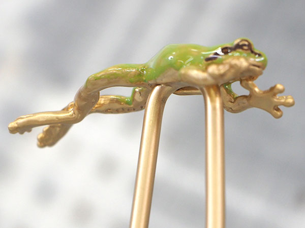 髪飾り かんざし 簪 カエル SUU 髪留め 着物 浴衣 和装 レディース