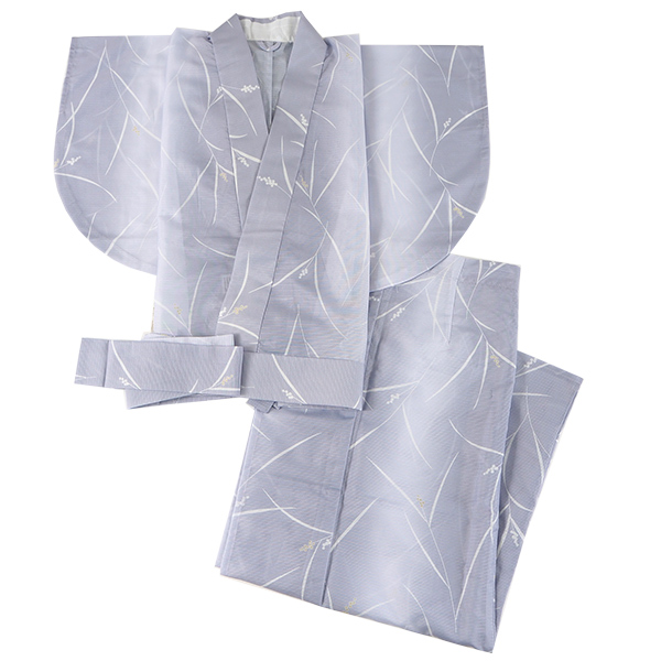 二部式 着物 夏 洗える着物 絽 M L サイズ 5柄 ホワイト グリーン 薄紫
