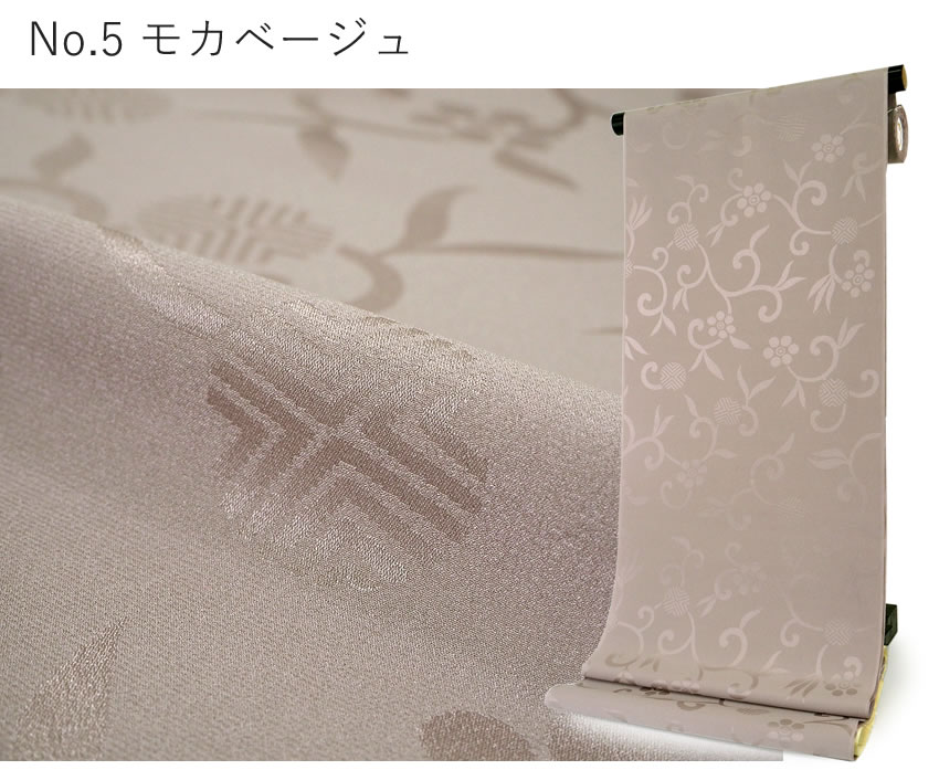 長襦袢 反物 仕立て付き 東レシルック 洗える 笹蔓 7色 ブルー 薄紫 薄ピンク オフホワイト モカベージュ からし グリーン フォーマル カジュアル レディースの画像