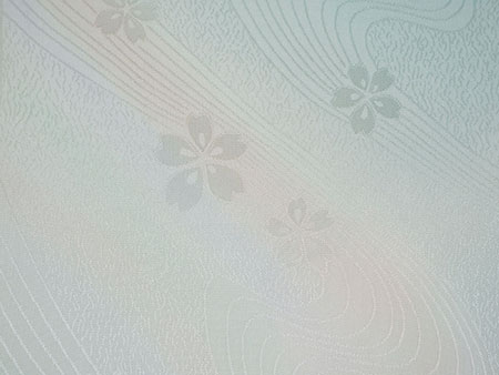 帯揚げ 帯締め セット 正絹 淡いブルーグリーン ピンク ぼかし 流水 桜