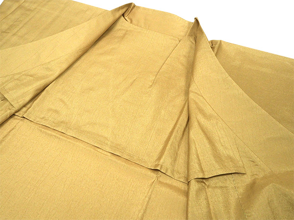 変わり絽　色無地　からし色　イエロー　流水　正絹　帯プレゼント☆ 変わり絽 色無地 からし色 イエロー 流水 正絹 帯プレゼント