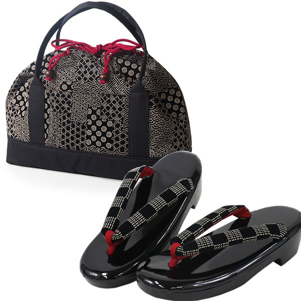 印伝調 バッグ 草履 足袋タイツ 3点 福袋 2024 着物 3,000円off