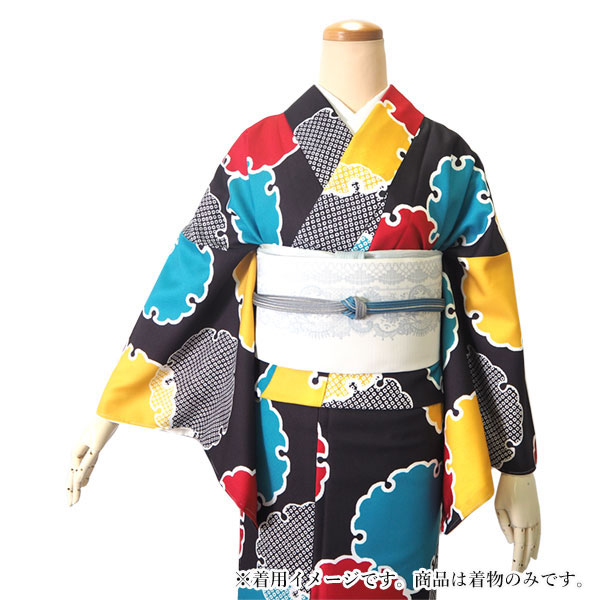 着物 袷 洗える 小紋 S M L 洗える着物 仕立て上がり オリジナル 単品