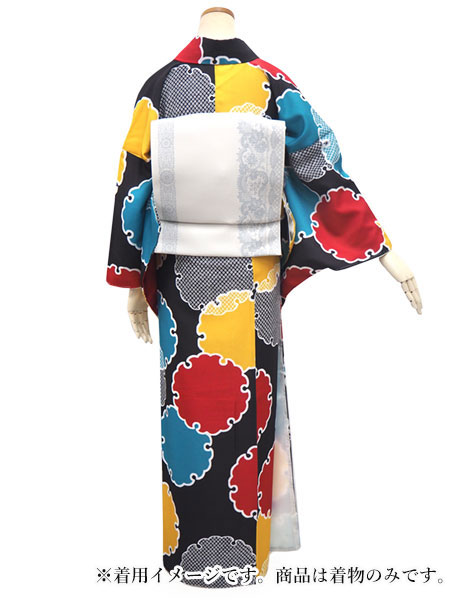 着物 袷 洗える 小紋 S M L 洗える着物 仕立て上がり オリジナル 単品