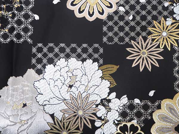 袋帯 礼装 黒地 梅 菊 牡丹 単品 新品 振袖 訪問着 フォーマル 結婚式
