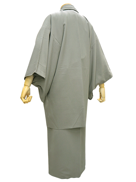 男性　着物　アンサンブル　3点セット　新品未使用 洗える 着物 羽織 2点セット アンサンブル メンズ 男性 和装 グレー