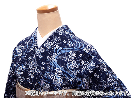 洗える紗の着物　美品　流水紋様　小紋　トールサイズ Amazon | 着物 洗える 紗 夏用 小紋 と 絽軽装帯 付け帯 2点
